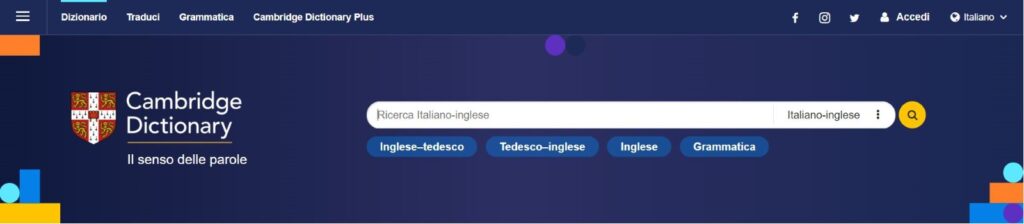 TRADUTTORE DI CAMBRIDGE visual data 2