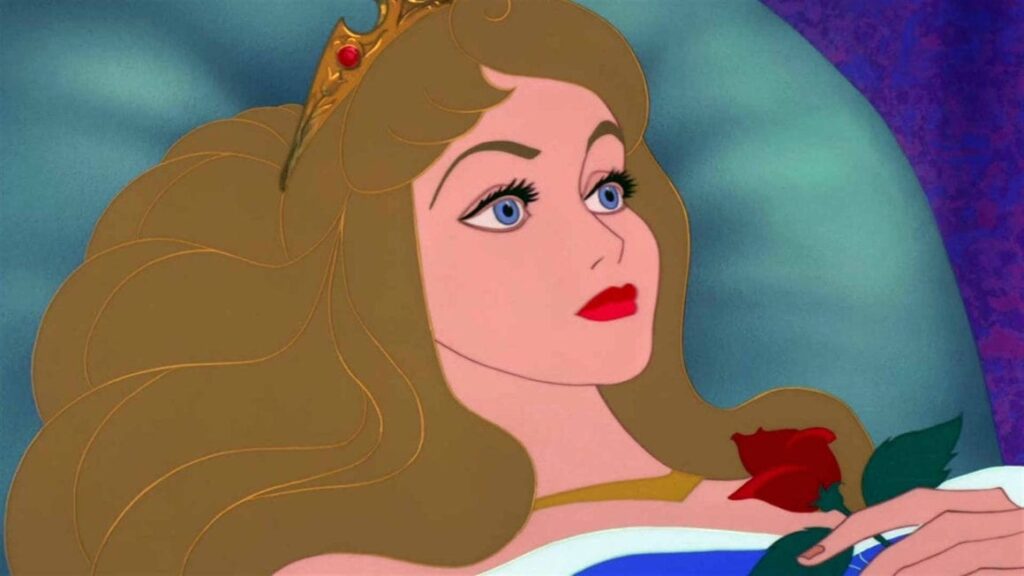 Un fotogramma del cartone Disney de La Bella addormentata nel Bosco.