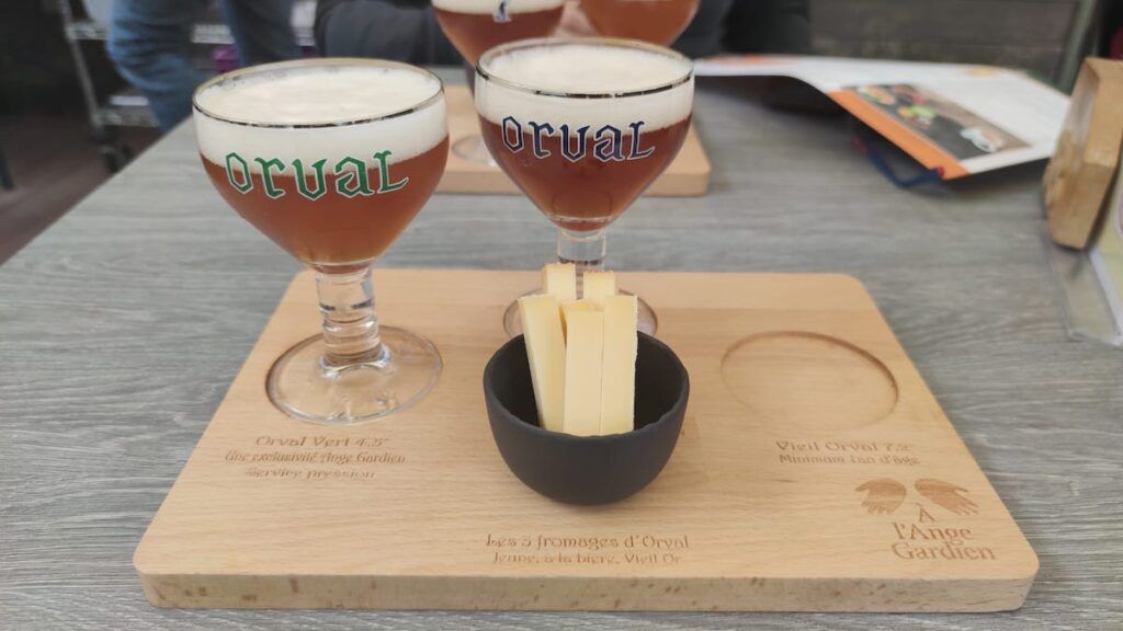 Degustazione di birra e formaggio presso A l'Ange Gardien
